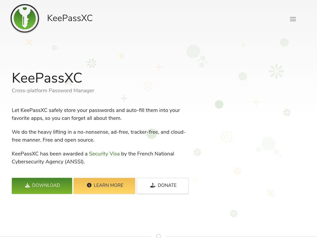 Screenshot of KeePassXC
