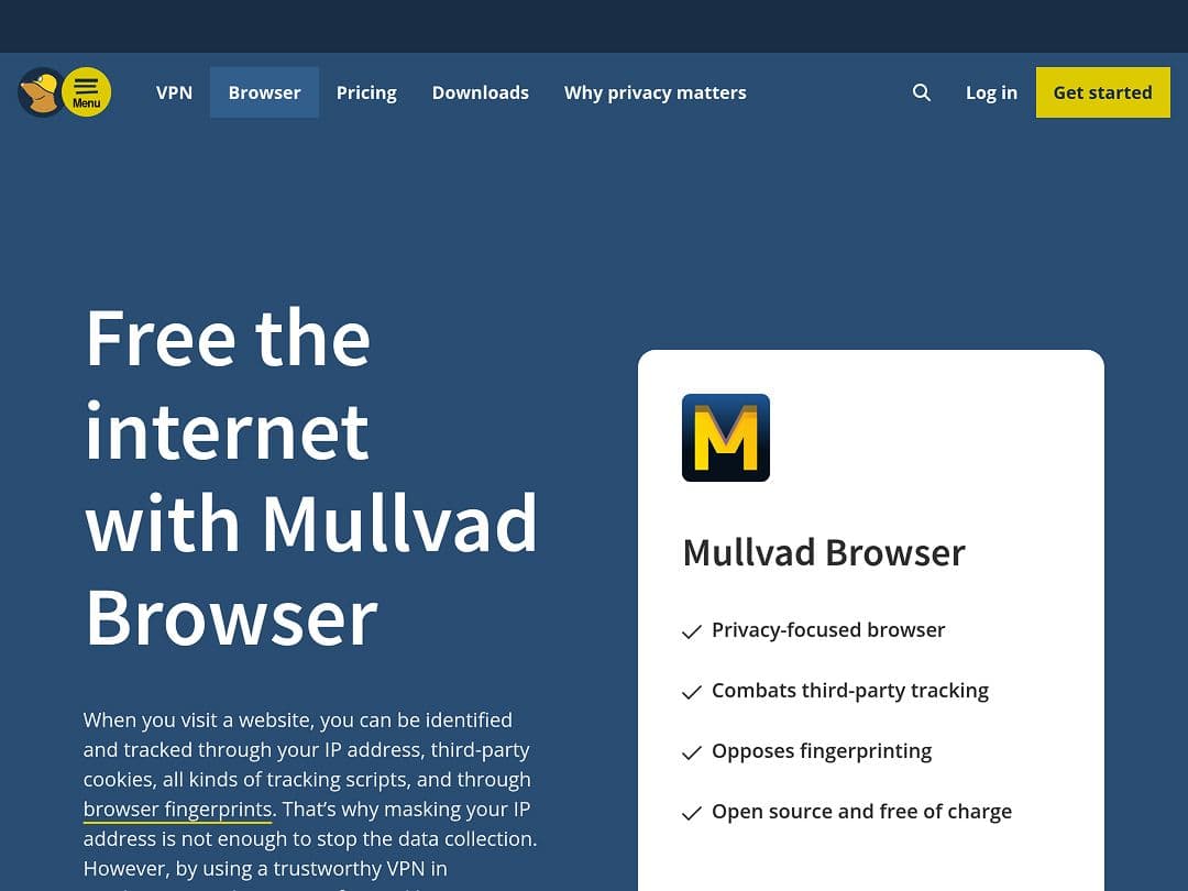 Screenshot of Mullvad Browser