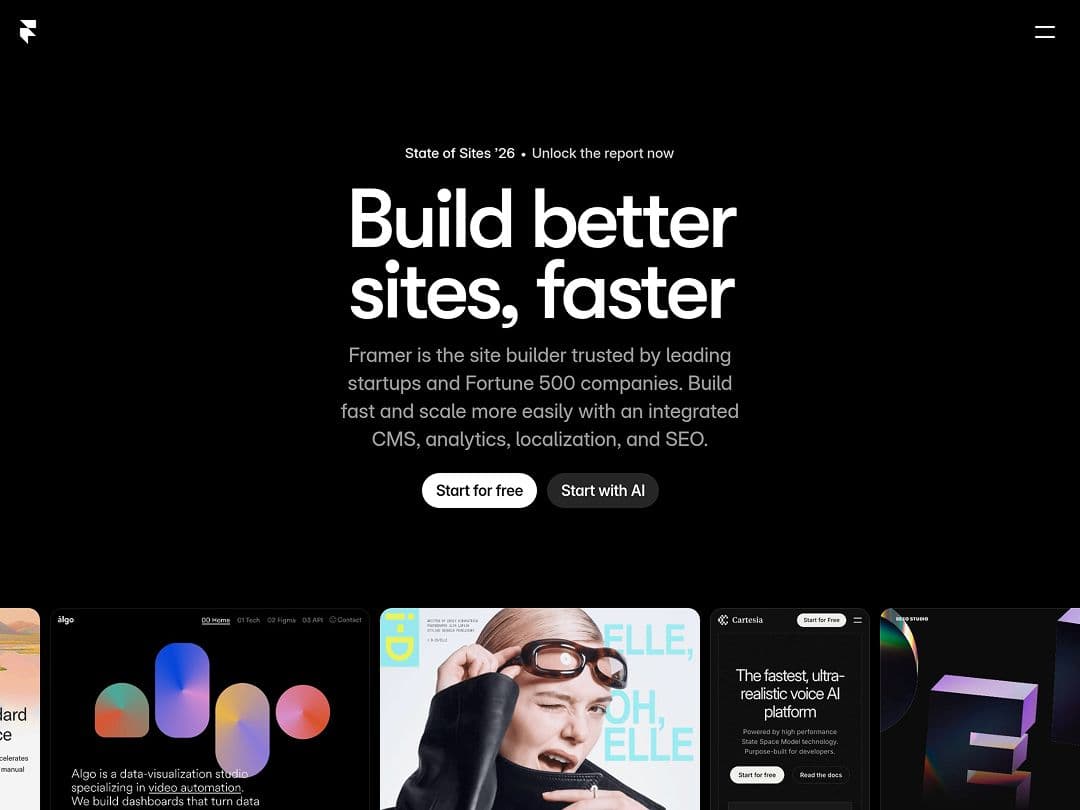 Screenshot of Framer