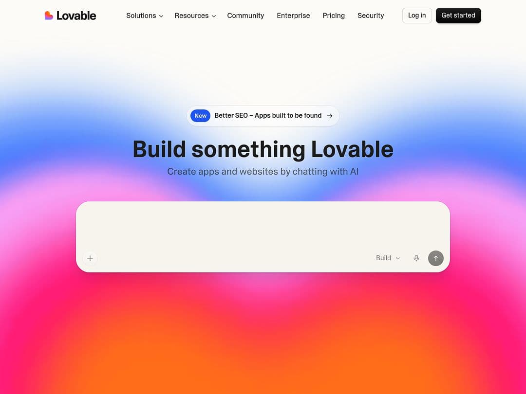 Screenshot of Lovable