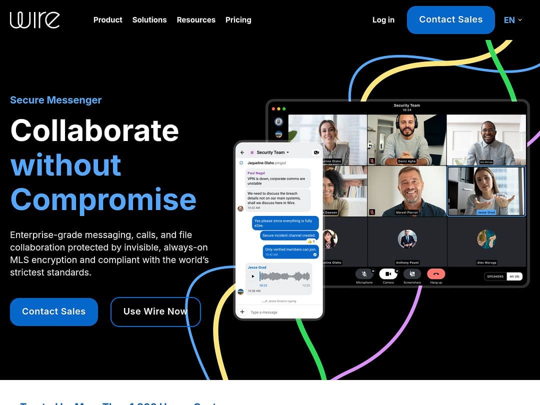 Screenshot of Wire