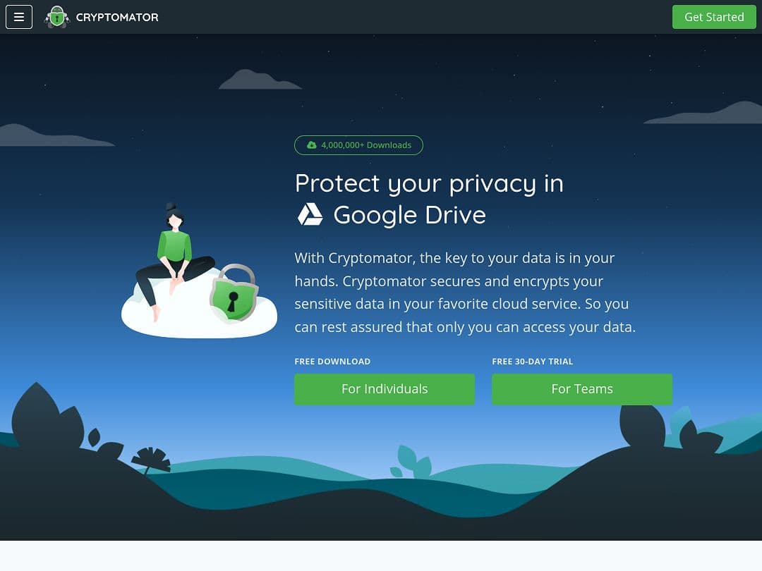 Screenshot of Cryptomator