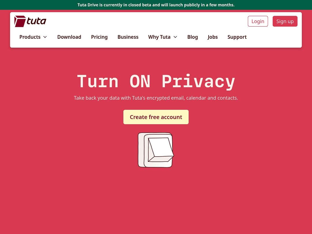 Screenshot of Tuta