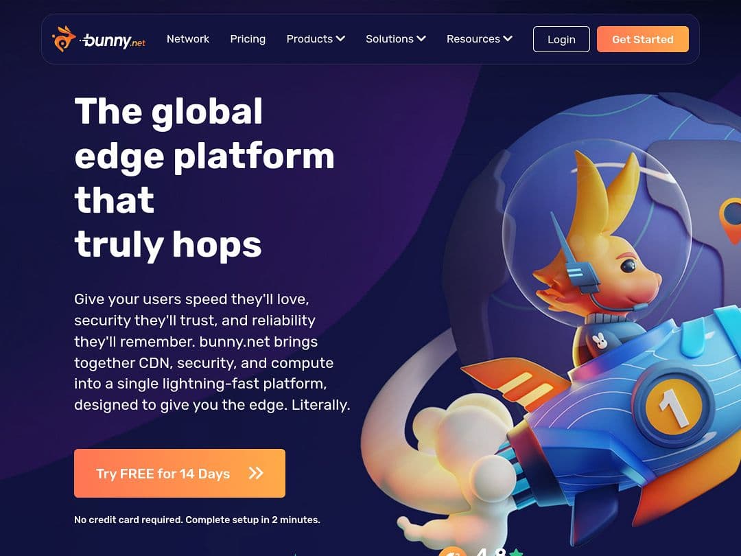 Screenshot of Bunny.net