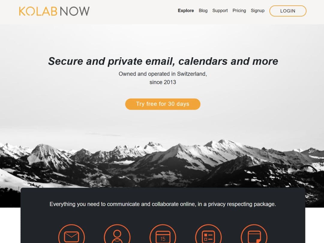 Screenshot of Kolab Now