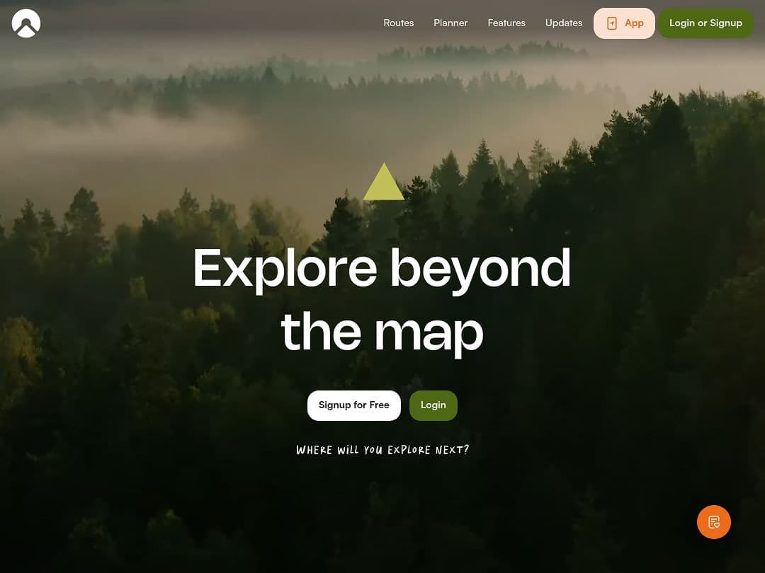Screenshot of Komoot